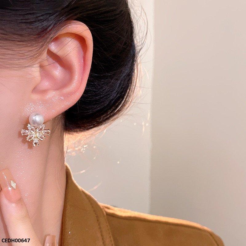 CEDH00647 HJF Marquise Flower Drop Earrings - CEDH