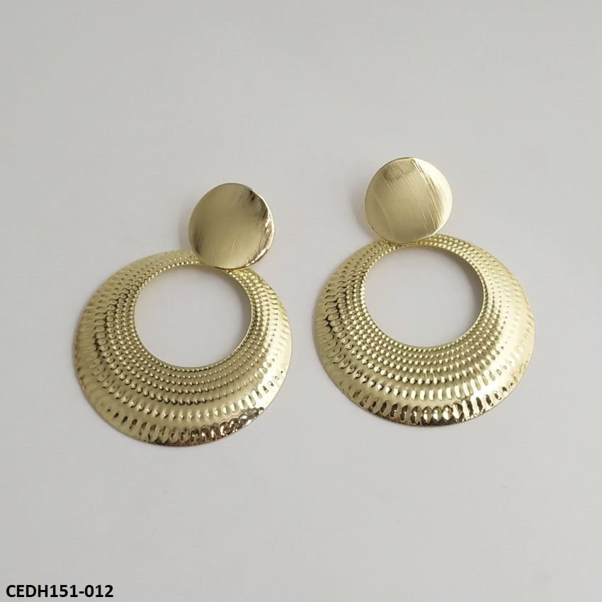 CEDH151 LQP Traditional Round Drop Earrings Pair - CEDH