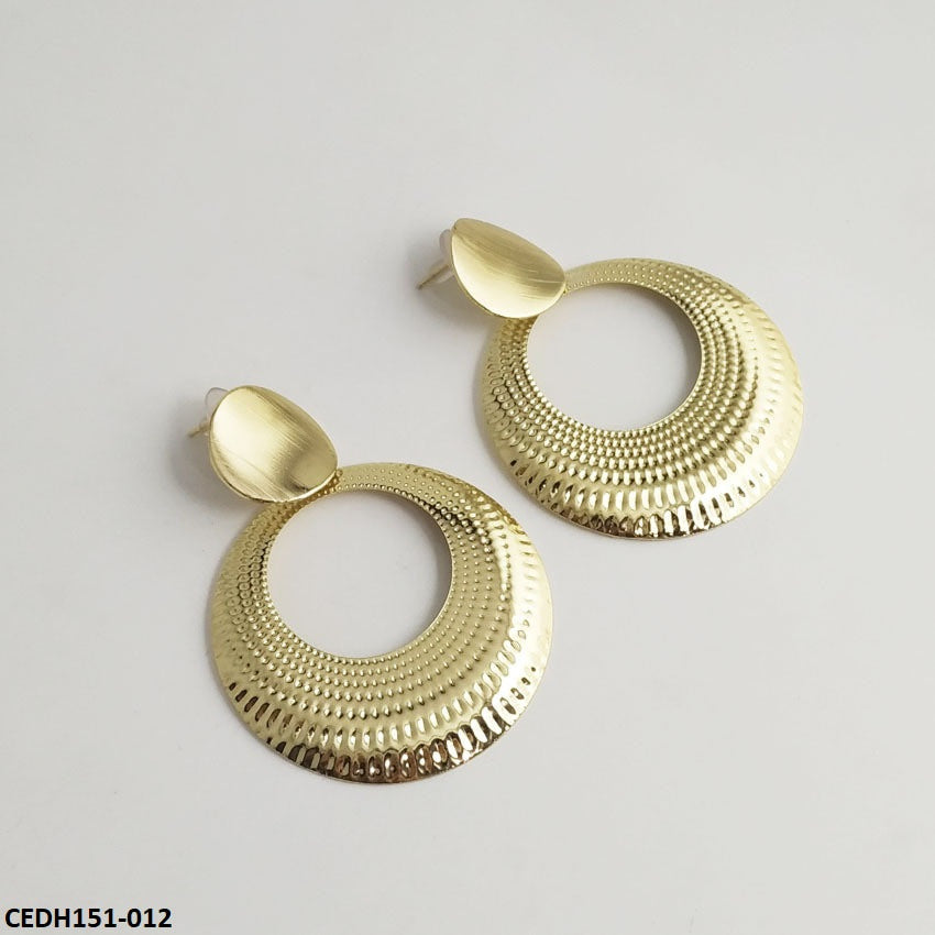 CEDH151 LQP Traditional Round Drop Earrings Pair - CEDH