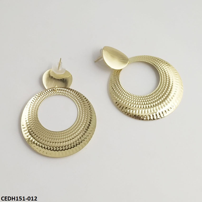 CEDH151 LQP Traditional Round Drop Earrings Pair - CEDH