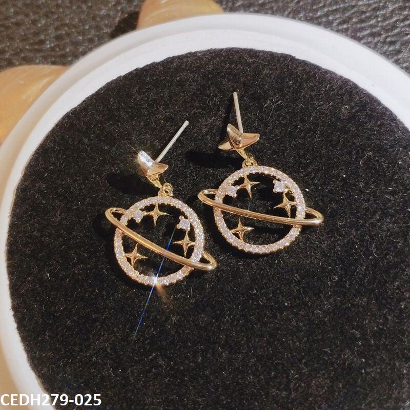 CEDH279 YYZ Star Planet Drop Earrings Pair - CEDH