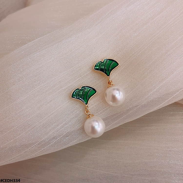 CEDH334 ZCD Pearl Ear Drop Earrings Pair - CEDH