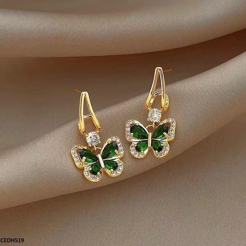 CEDH519 LSH Butterfly Drop Earrings Pair - CEDH
