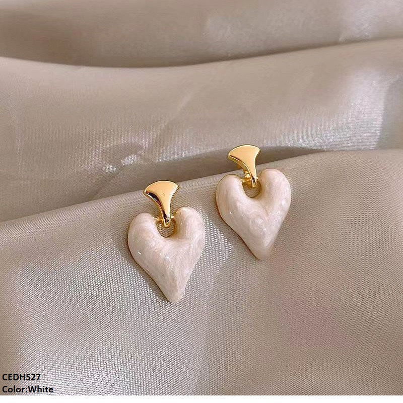 CEDH527 JMN Heart Drop Earrings - CEDH
