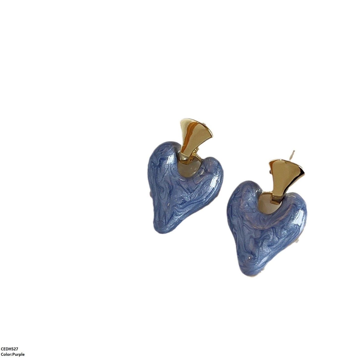 CEDH527 JMN Heart Drop Earrings - CEDH