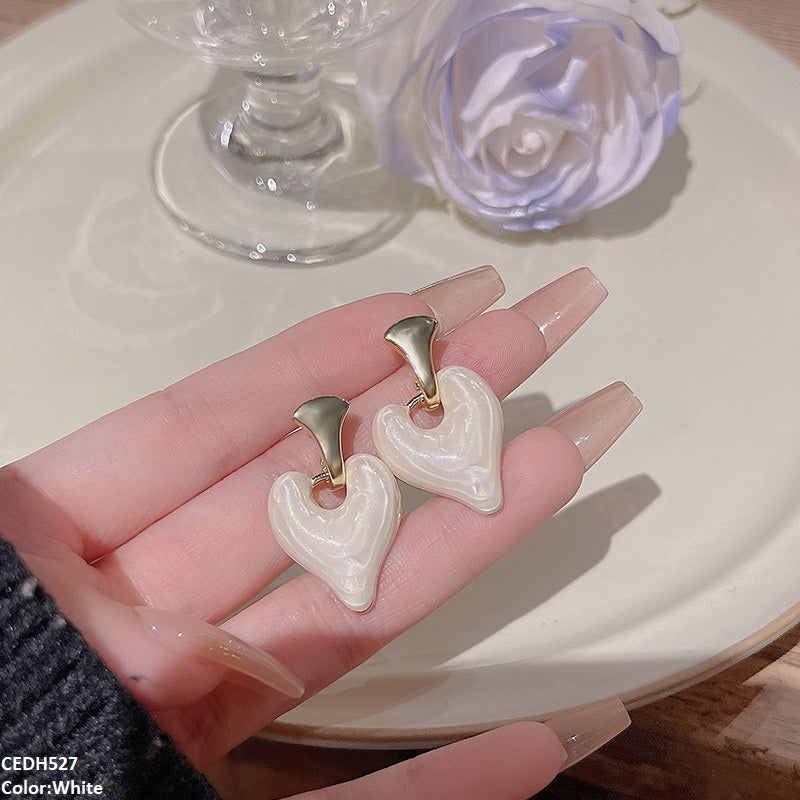 CEDH527 JMN Heart Drop Earrings - CEDH