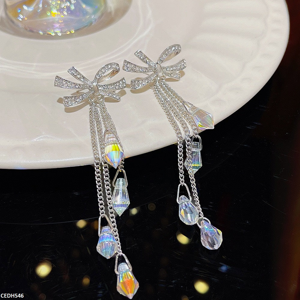 CEDH546 DDJ Bow/Tear Drop Earrings - CEDH