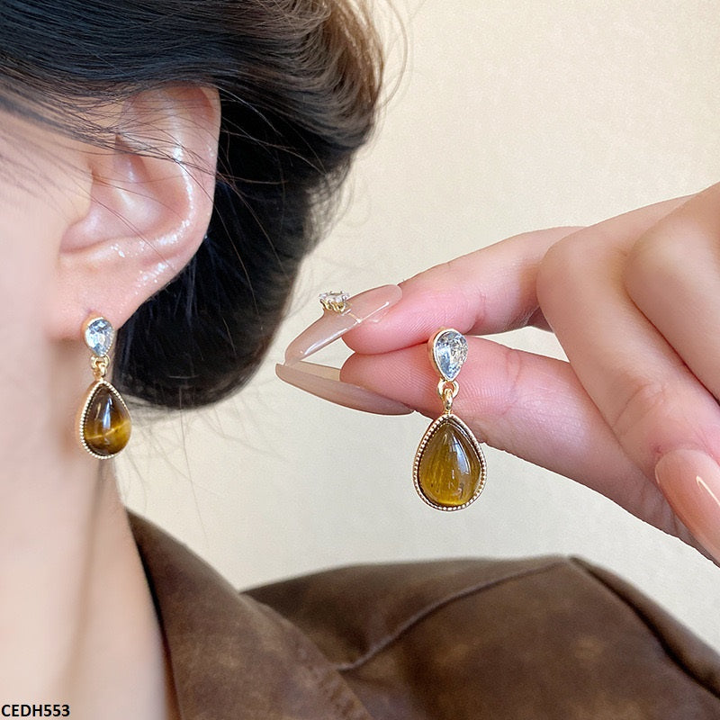 CEDH553 HJF Tear Drop Earrings - CEDH