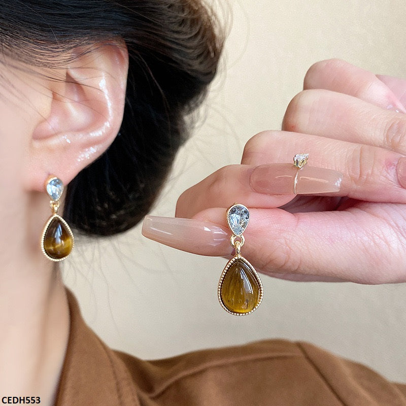 CEDH553 HJF Tear Drop Earrings - CEDH