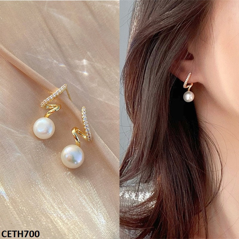 TH553 LSH Cerved Pearl Tops Pair - CETH