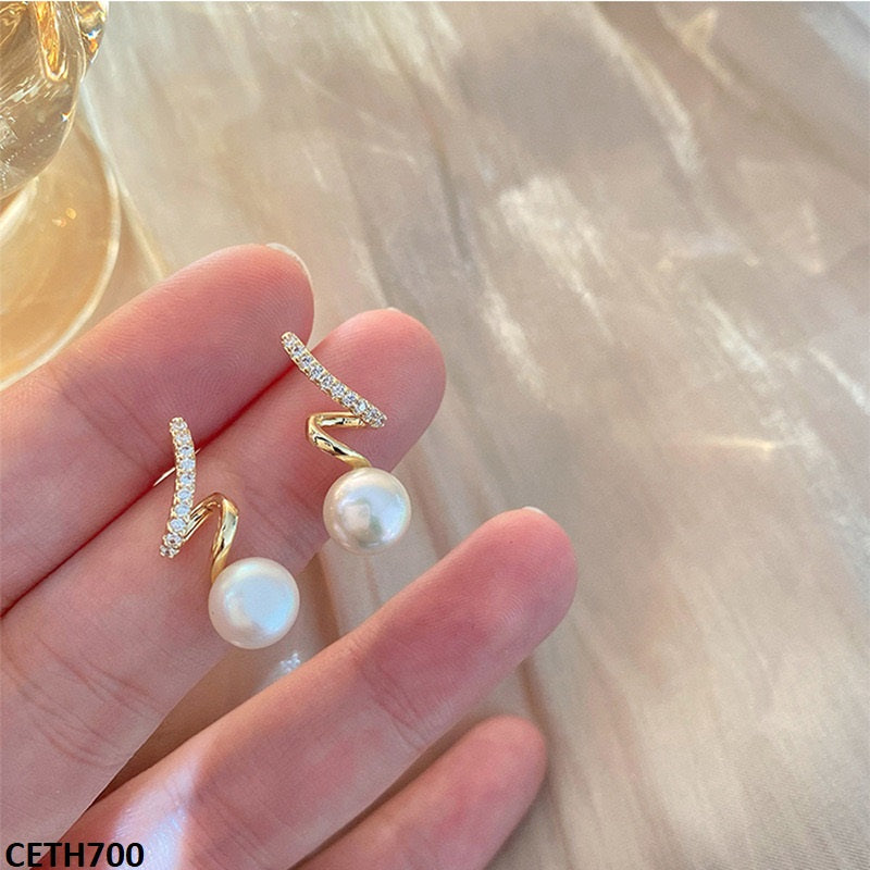 TH553 LSH Cerved Pearl Tops Pair - CETH
