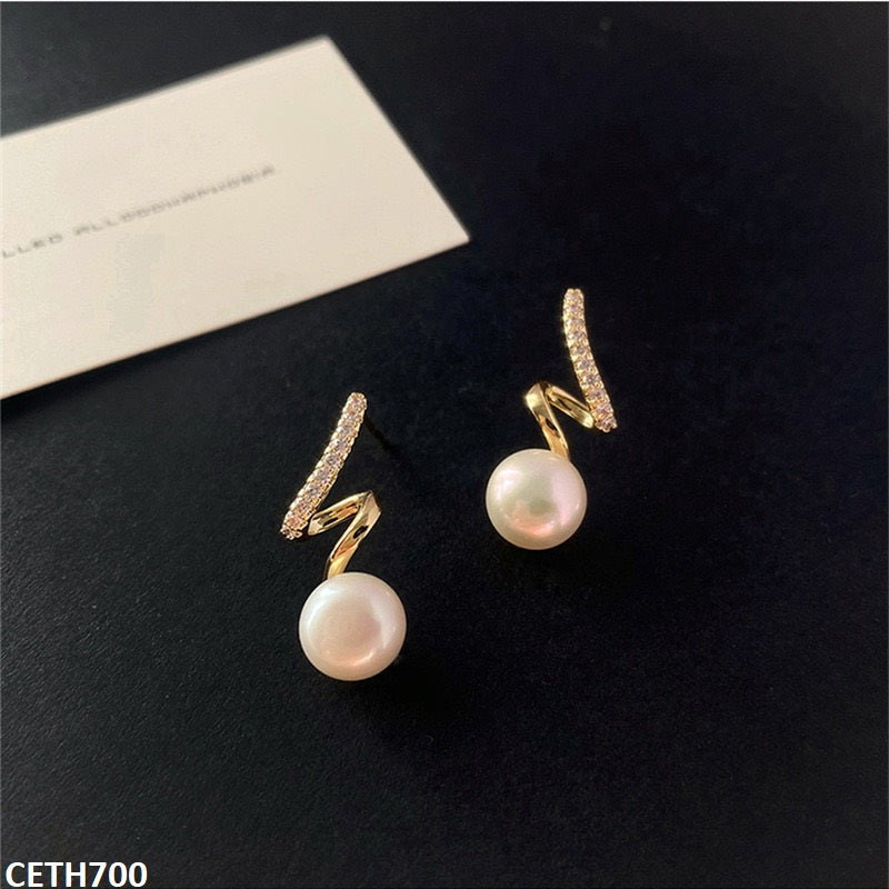 TH553 LSH Cerved Pearl Tops Pair - CETH