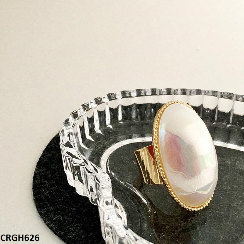 CRGH626 WXL Ovel Pearl Ring Adjustable - CRGH