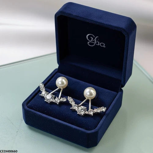 DH00660 SDQ Round Pearl Earrings - CEDH