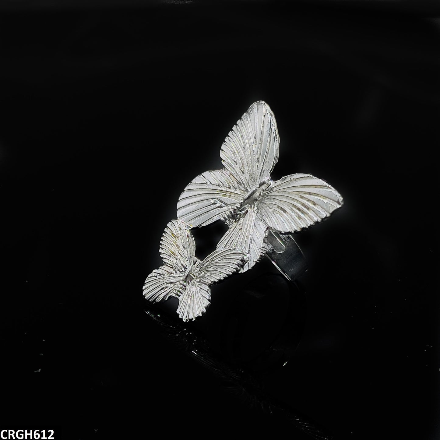 CRSH612 SDQ Double Butterfly Ring - CRSH