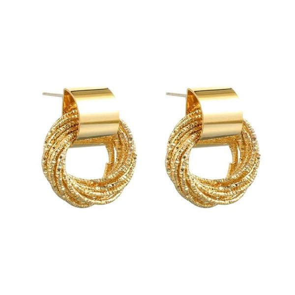 UNI-1010 - Rose Gold Multi Circle - Earring