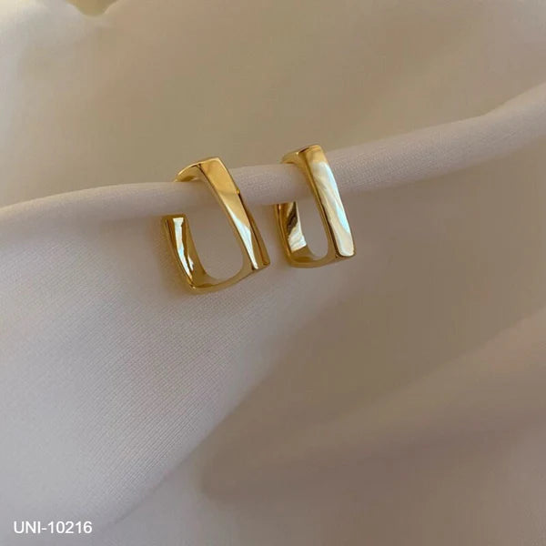 UNI-1016 - Foiled Square Gold - Earring