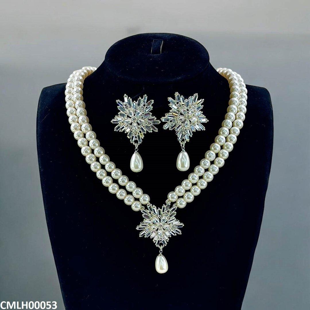 LH00053 SDQ Tear Flower Pearl Mala - CMLH