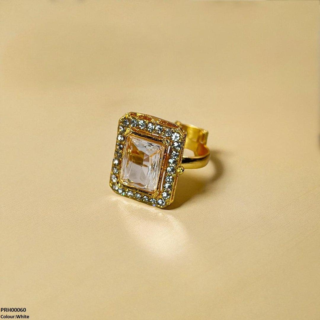 H00060 FRN Square Stone Ring Adjustable - PRH