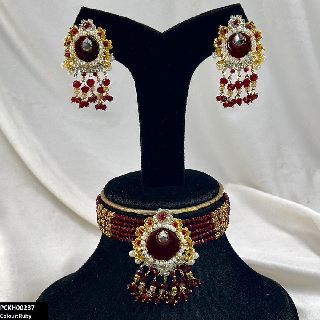 KH00237 SDQ Tear/Flower Neck Choker Set- PCKH