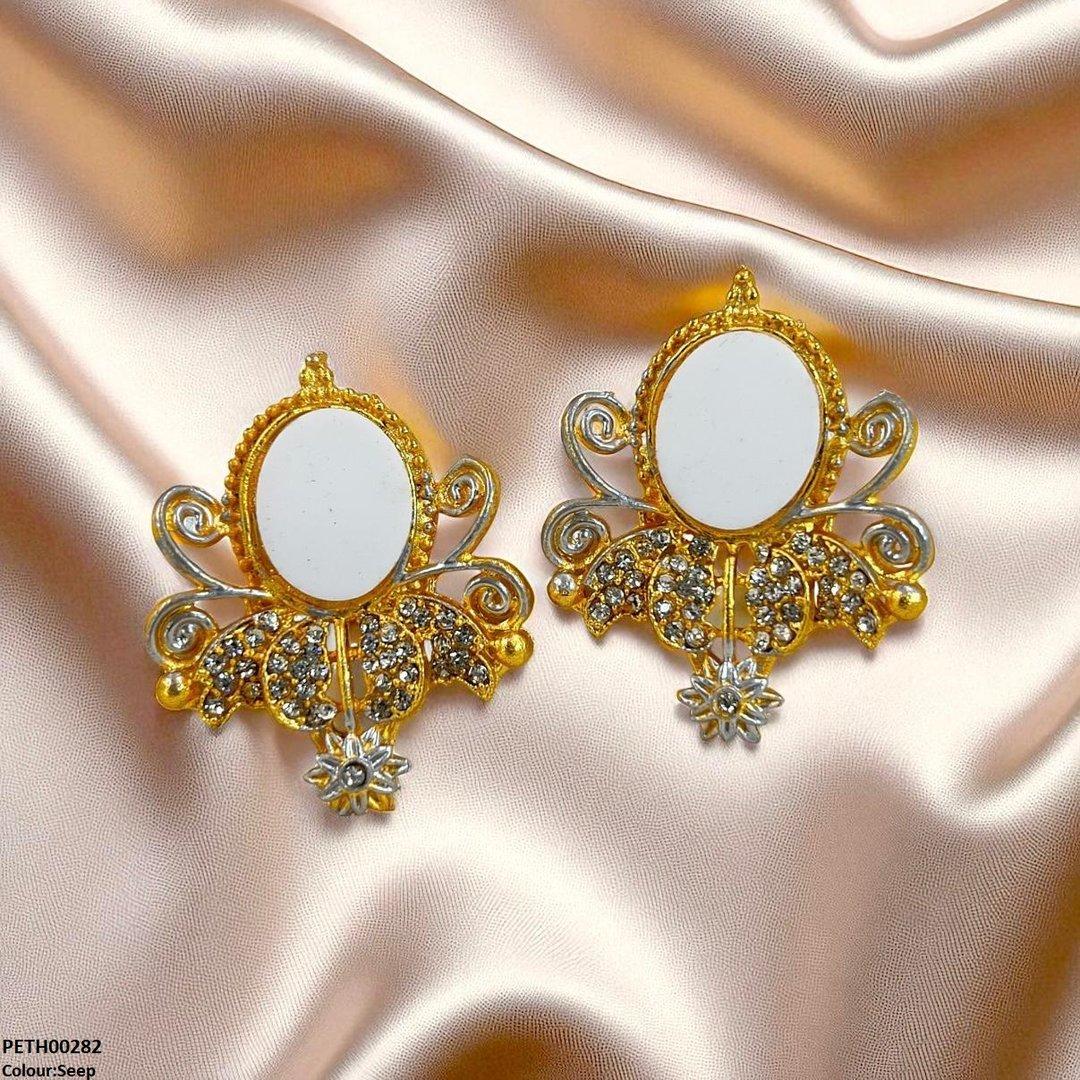 TH00282 FRN Oval Flower Tops Pair - PETH