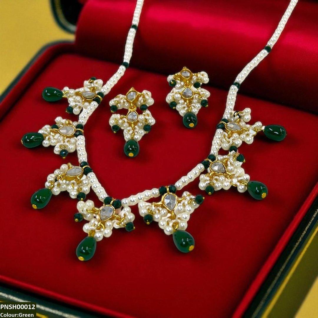 SH00012 SDQ Pearl Drop Necklace Set - PNSH