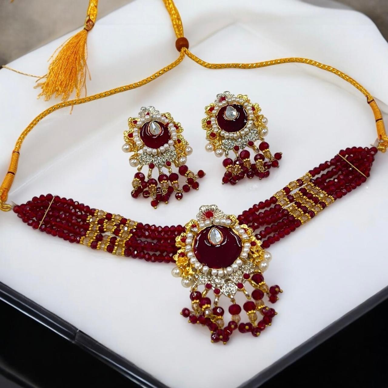 KH00237 SDQ Tear/Flower Neck Choker Set- PCKH
