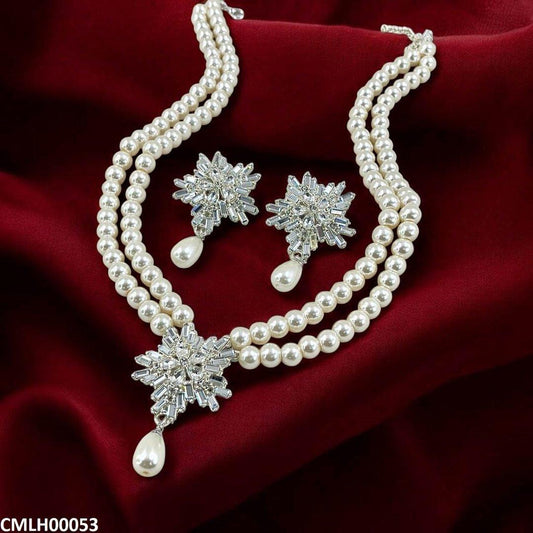 LH00053 SDQ Tear Flower Pearl Mala - CMLH