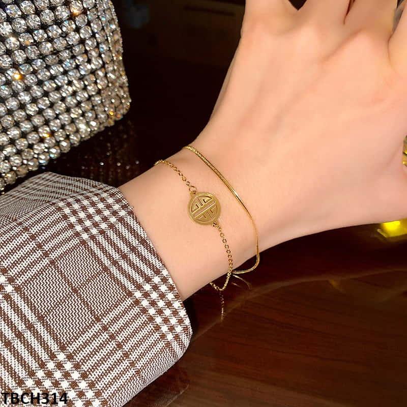 CH314 DGF Layered hand Bracelet Adjustable