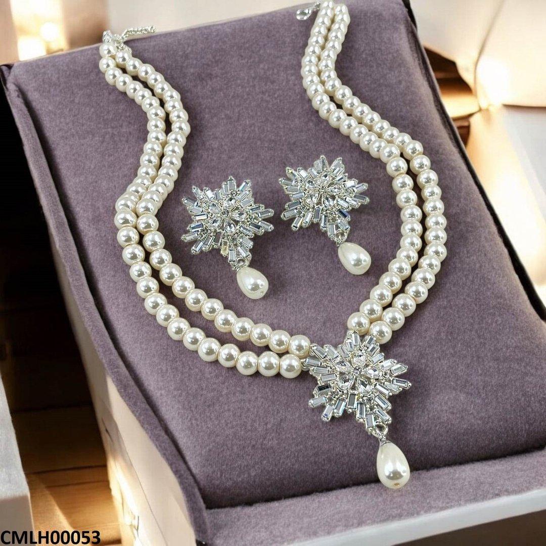 LH00053 SDQ Tear Flower Pearl Mala - CMLH
