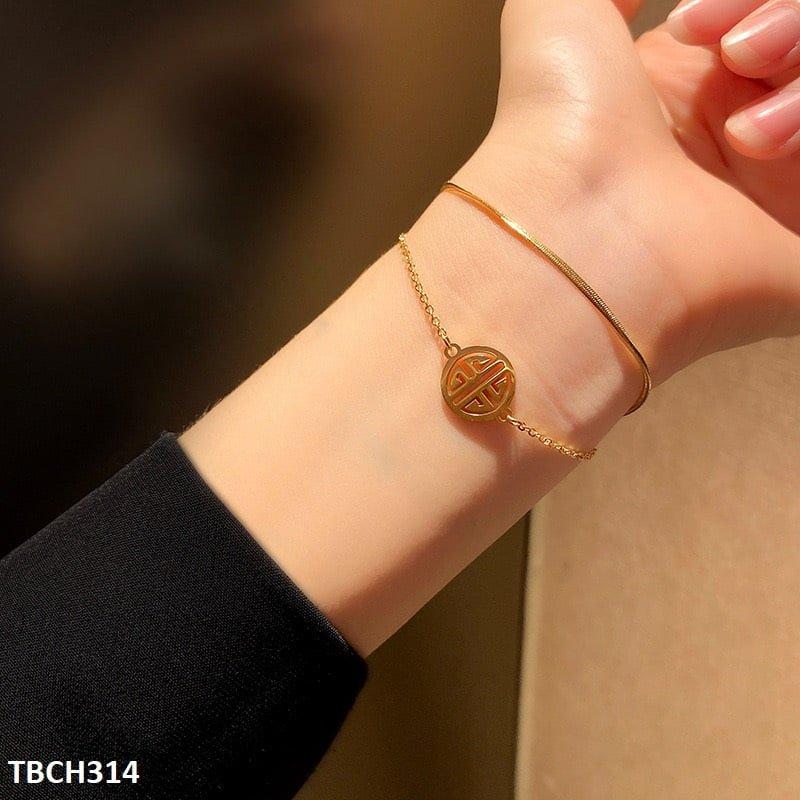 CH314 DGF Layered hand Bracelet Adjustable
