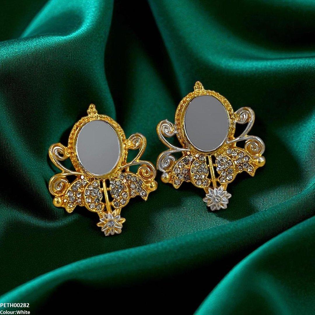 TH00282 FRN Oval Flower Tops Pair - PETH