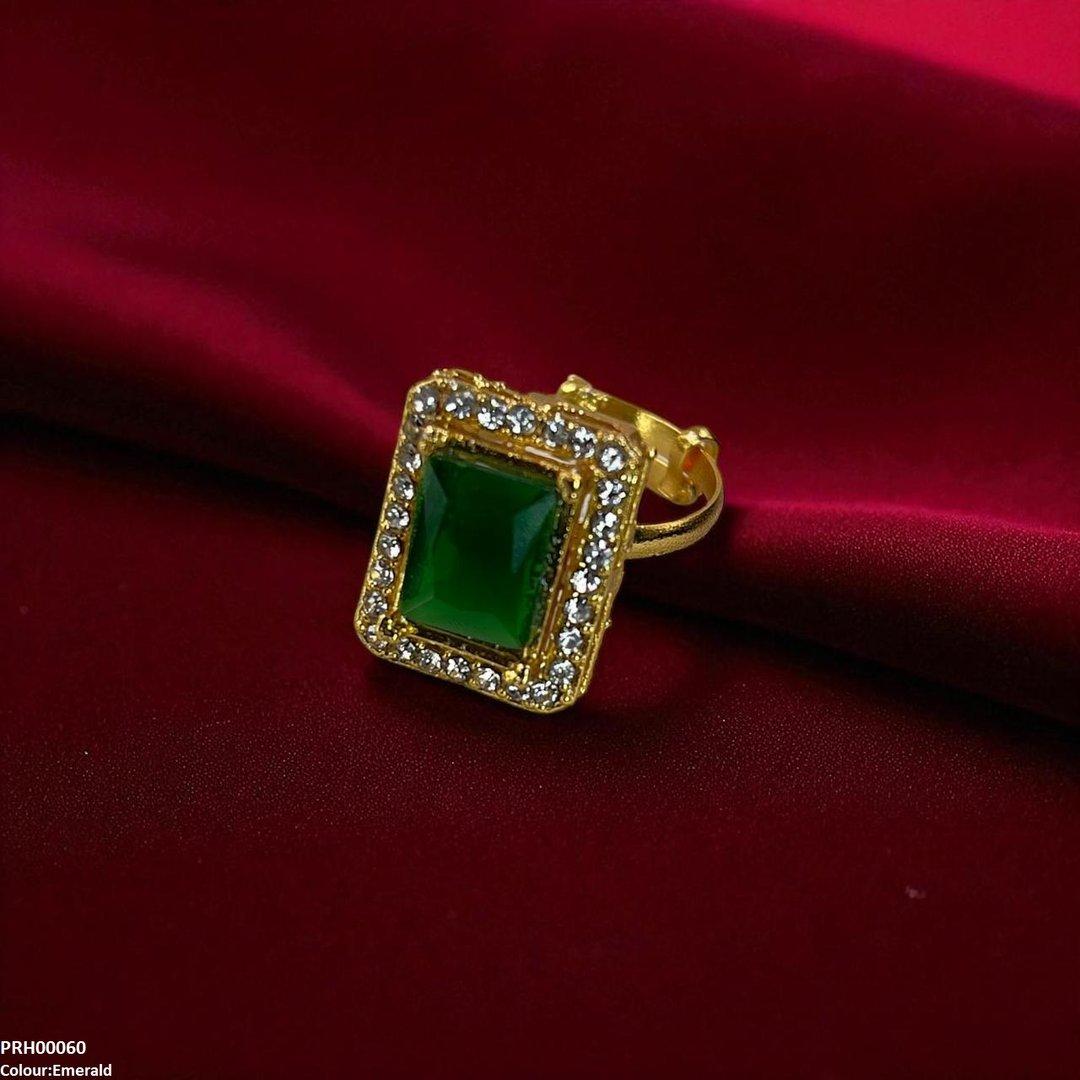 H00060 FRN Square Stone Ring Adjustable - PRH