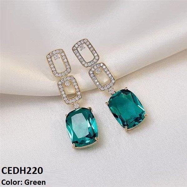 DH220 BTO Sterling Square Drop Earrings Pair