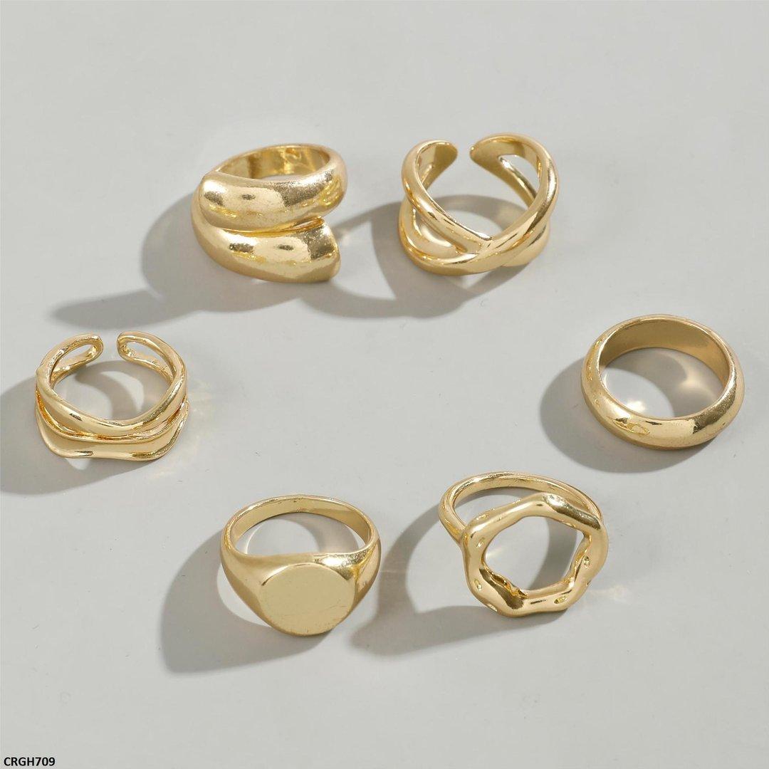 GH709-YYE CRGH709 YYE 6 Midi Rings