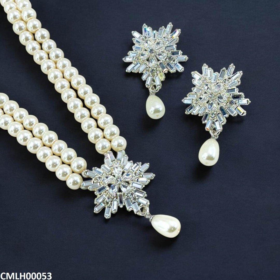 LH00053 SDQ Tear Flower Pearl Mala - CMLH