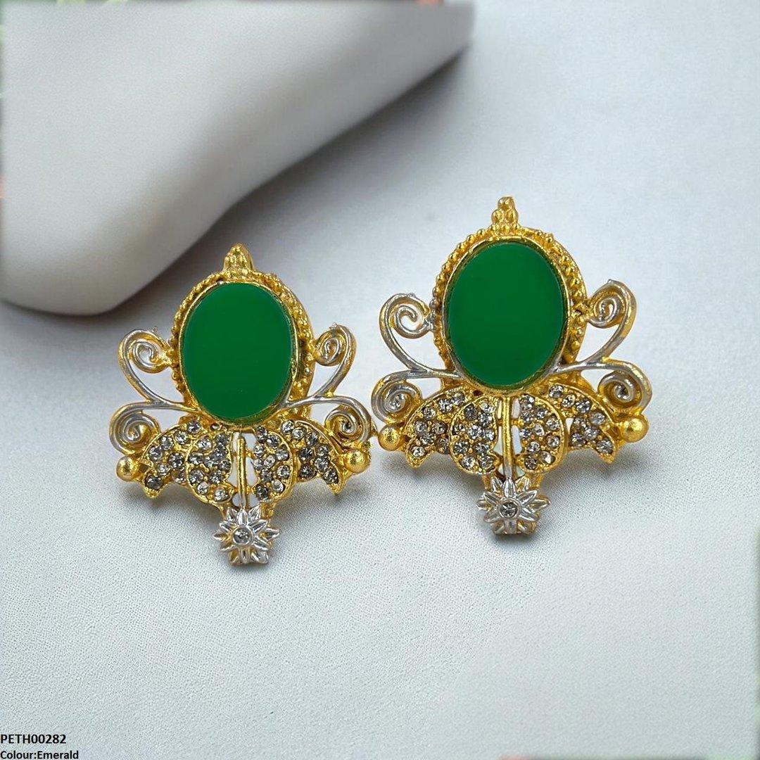 TH00282 FRN Oval Flower Tops Pair - PETH