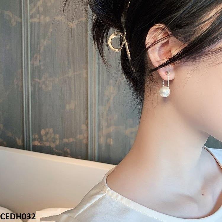 DH032 ZLX Pearl Drop Earrings