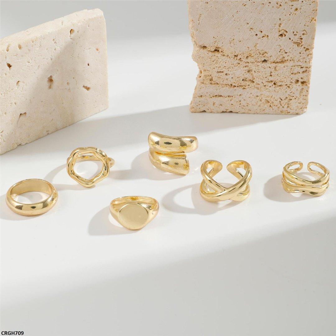 GH709-YYE CRGH709 YYE 6 Midi Rings
