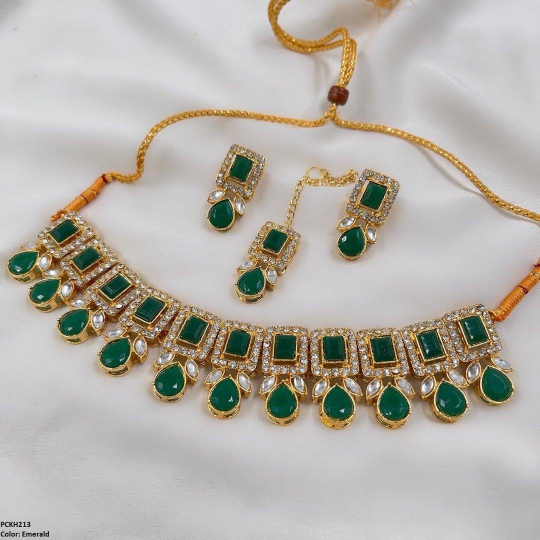 KH213 SDQ Pear Rectangle Choker Set