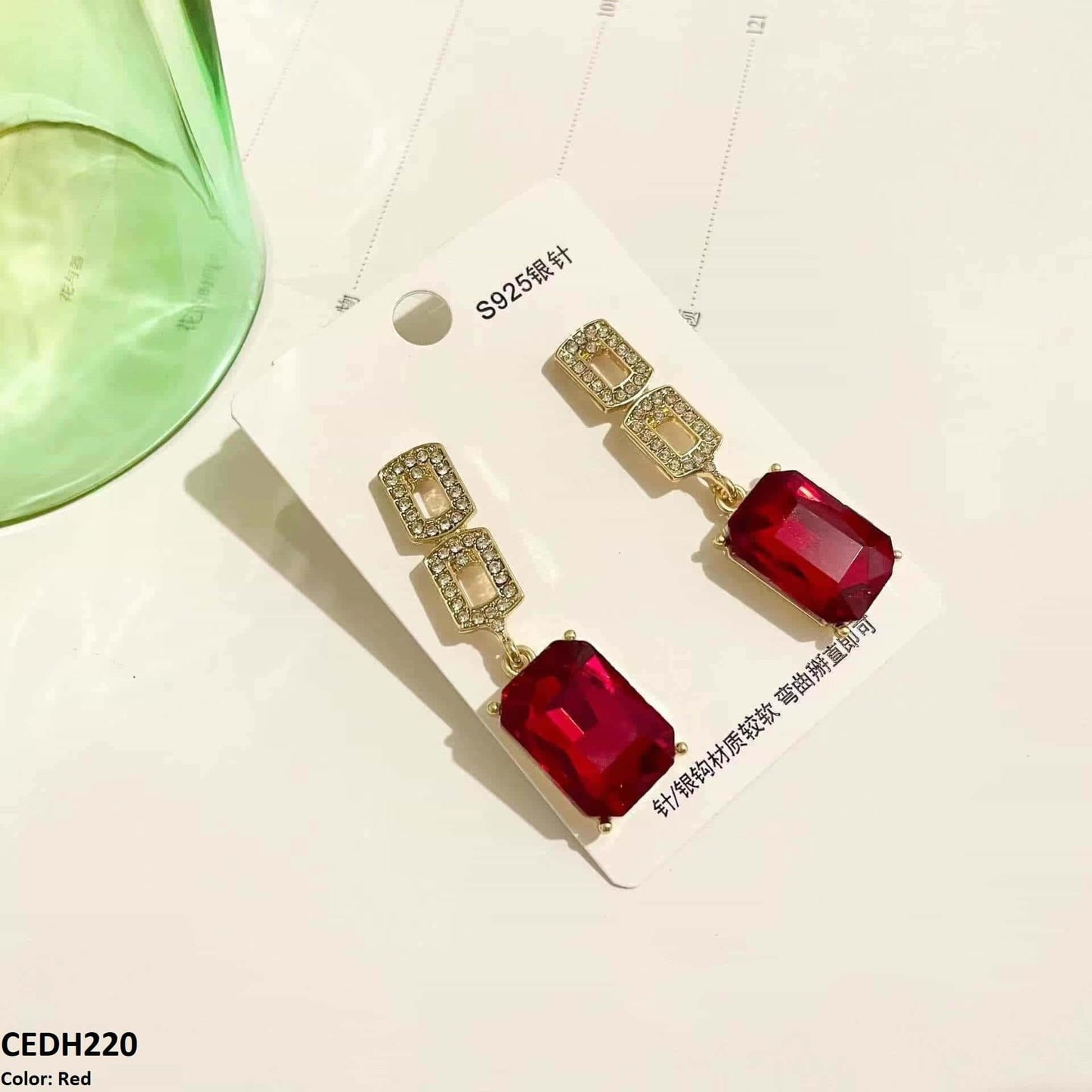 DH220 BTO Sterling Square Drop Earrings Pair
