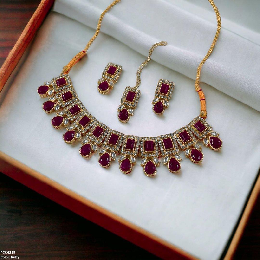 KH213 SDQ Pear Rectangle Choker Set