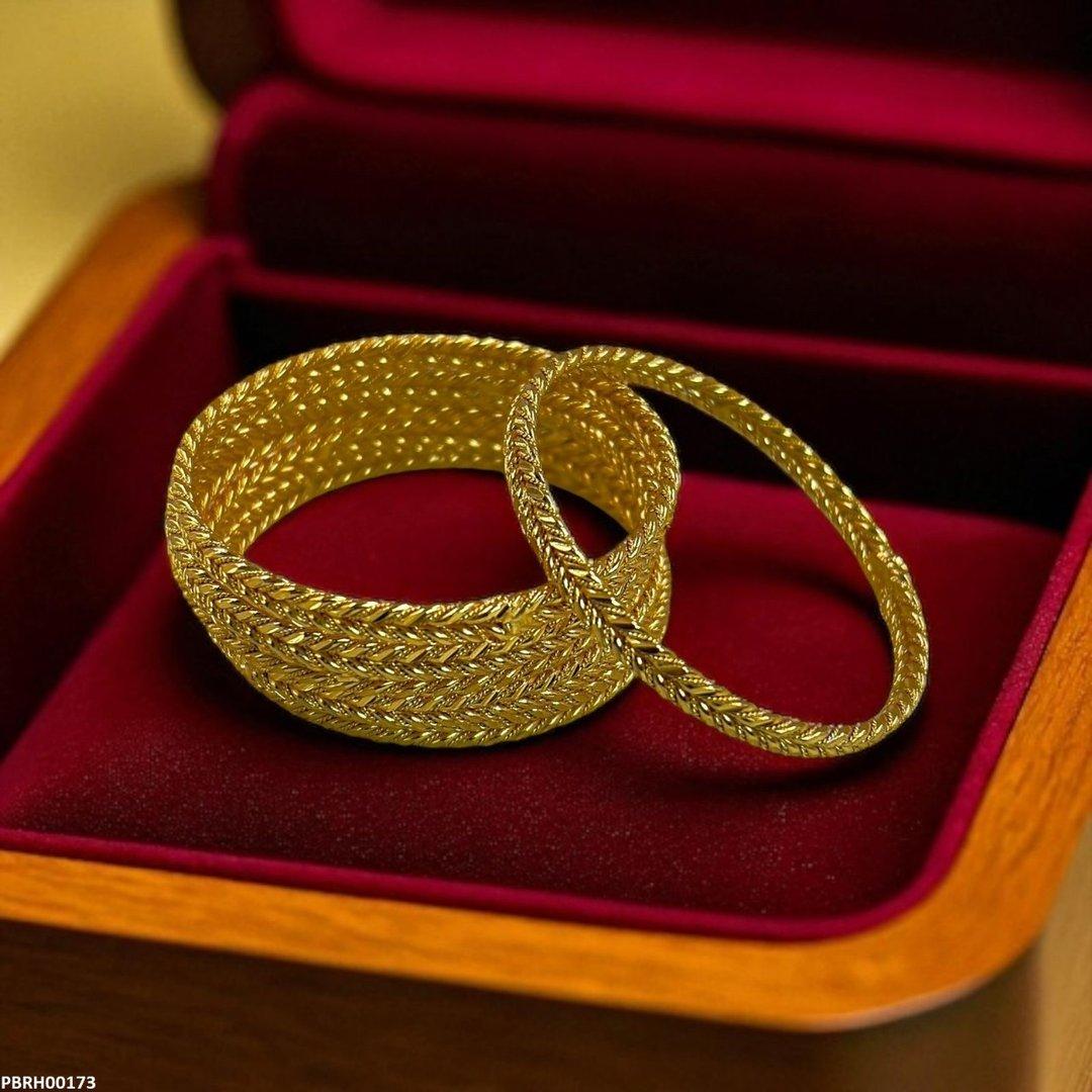 RH00173 FRN Double Rope Twist Bangles 6 Pcs Set - PBRH