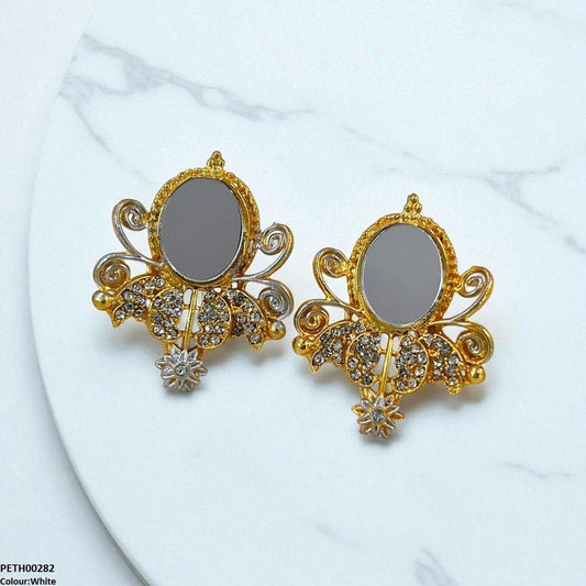 TH00282 FRN Oval Flower Tops Pair - PETH