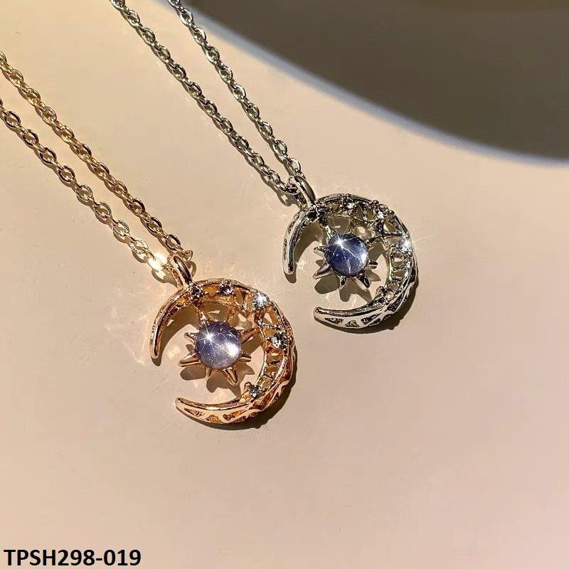 SH298 XST Moon/Aqua Curb Chain Pendant Wholesale Price