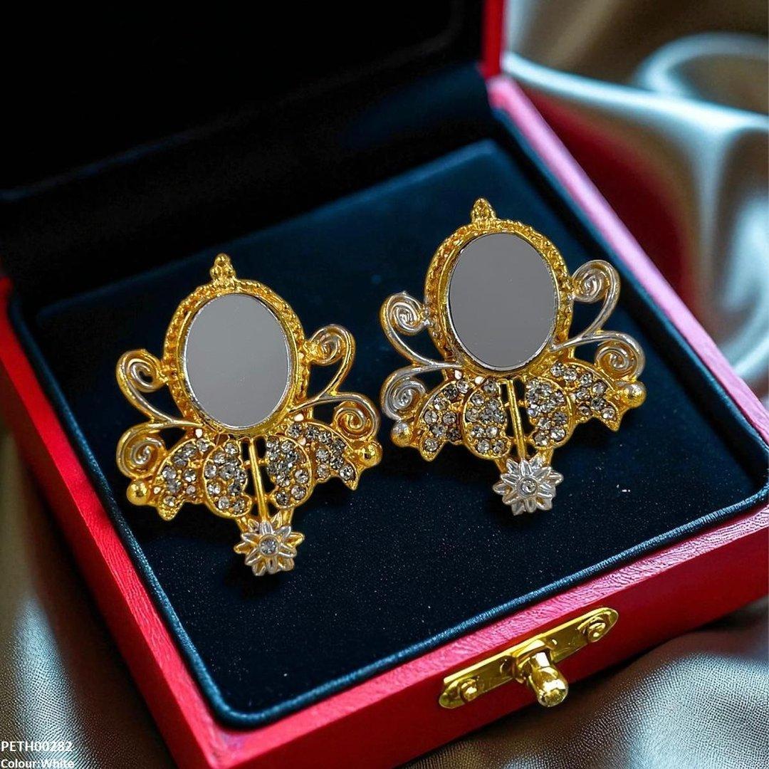 TH00282 FRN Oval Flower Tops Pair - PETH