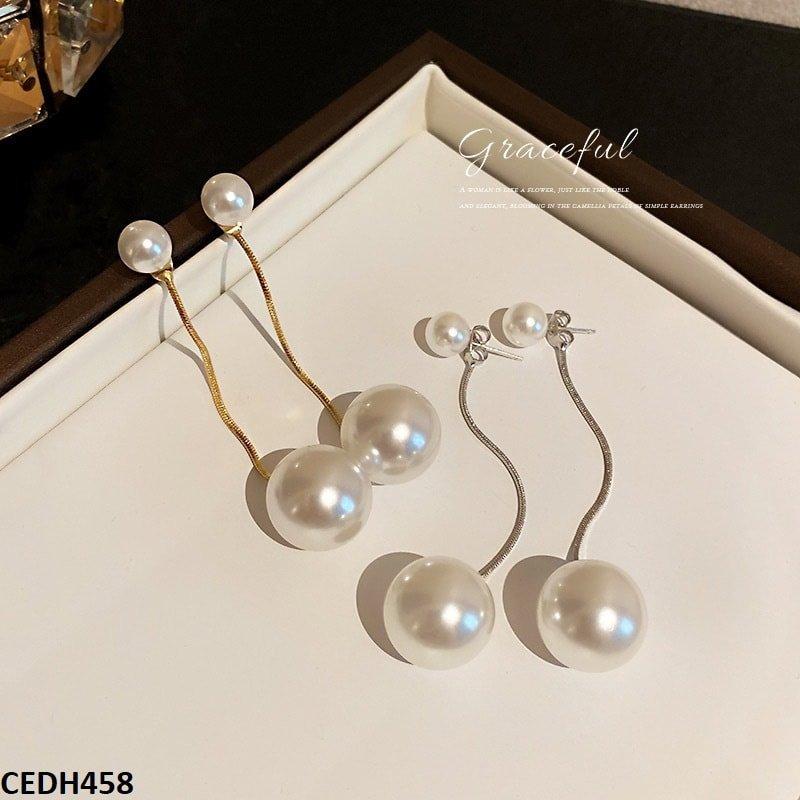 DH458 YQG Pearl Drop Earrings Pair