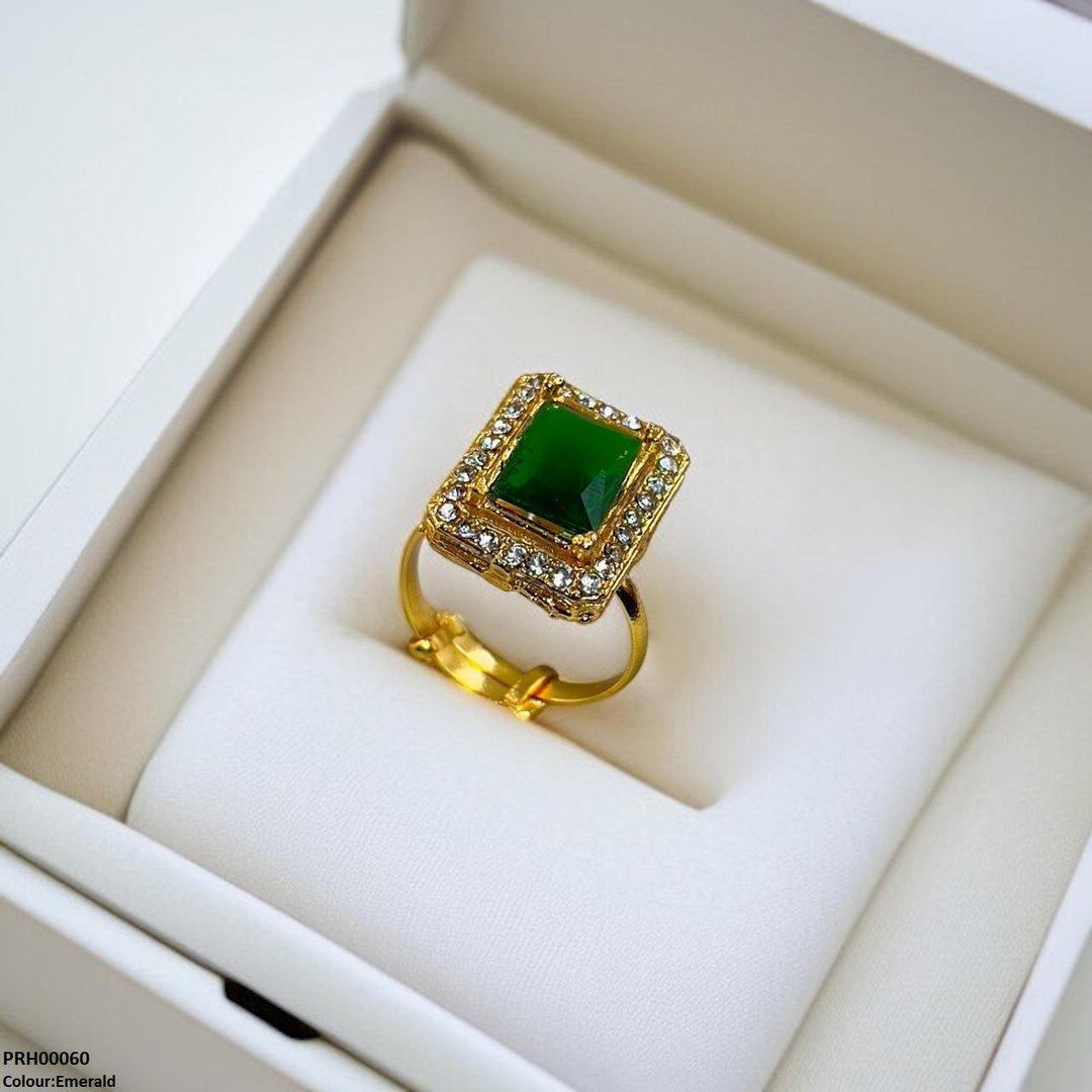 H00060 FRN Square Stone Ring Adjustable - PRH