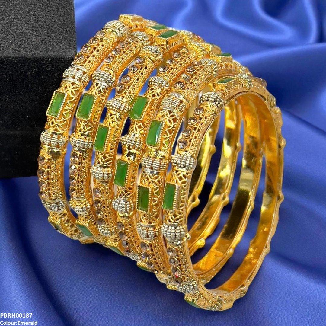 RH00187 SDQ Rectangle/Round Bangles 6 Pcs Set - PBRH