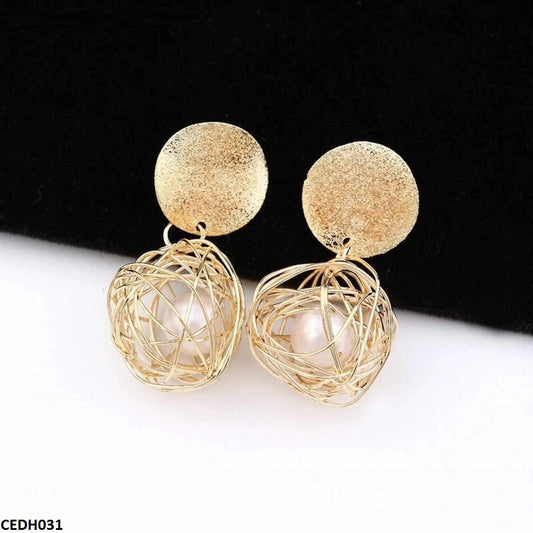 CEDH031 LQP Wire Drop Earrings - CEDH